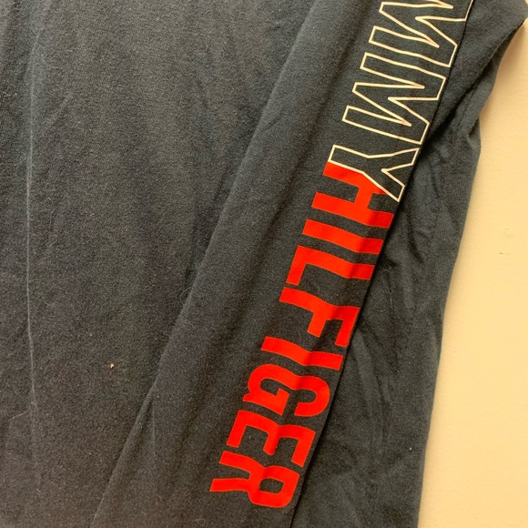 Tommy Hilfiger light hoodie, navy blue, size large - Picture 2 of 7